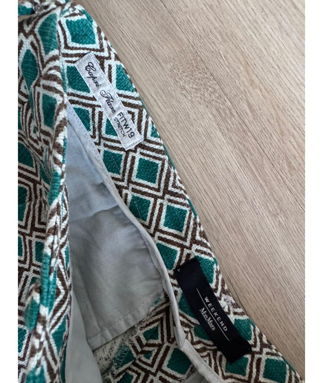 'S MAX MARA Мульти хлопковые брюки узкие, фото 2