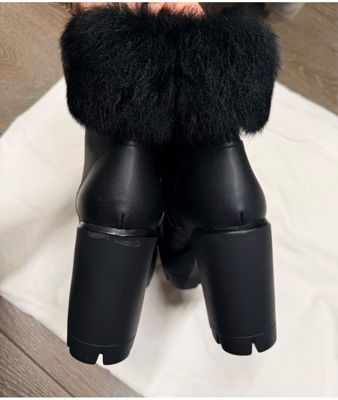 GIUSEPPE ZANOTTI DESIGN Черные кожаные ботильоны, фото 3