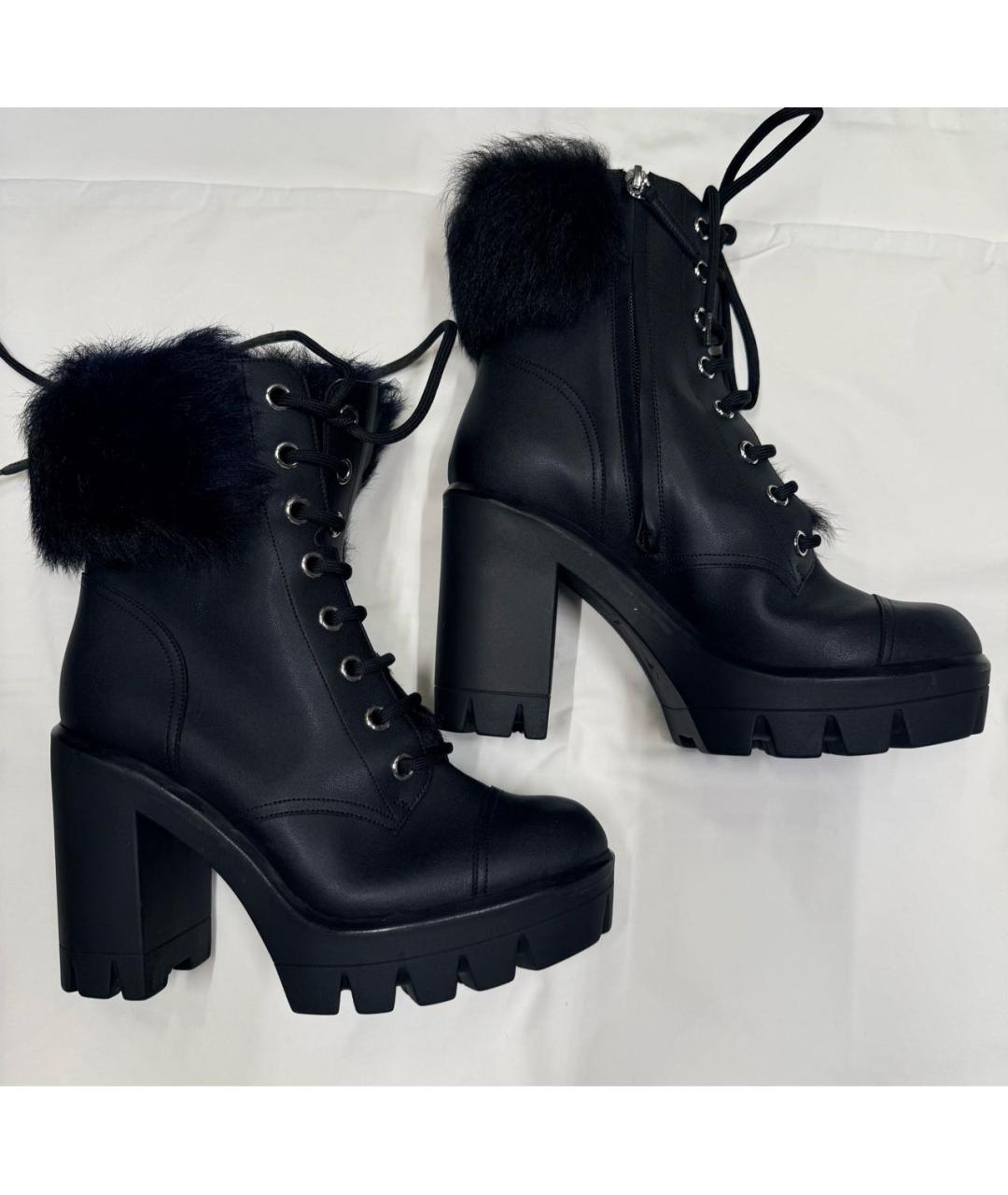 GIUSEPPE ZANOTTI DESIGN Черные кожаные ботильоны, фото 5