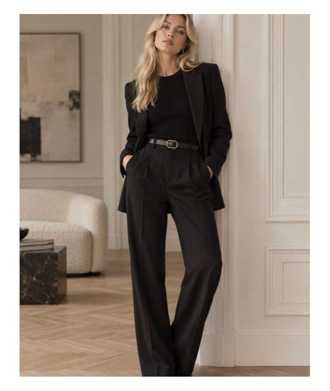 SAINT LAURENT Черный кожаный ремень, фото 4