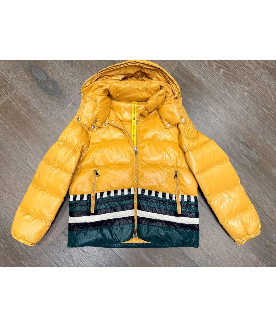 MONCLER GRENOBLE Желтая полиамидовая куртка, фото 5