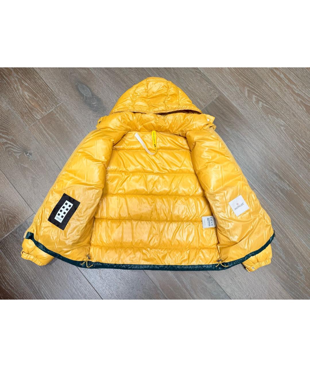 MONCLER GRENOBLE Желтая полиамидовая куртка, фото 3