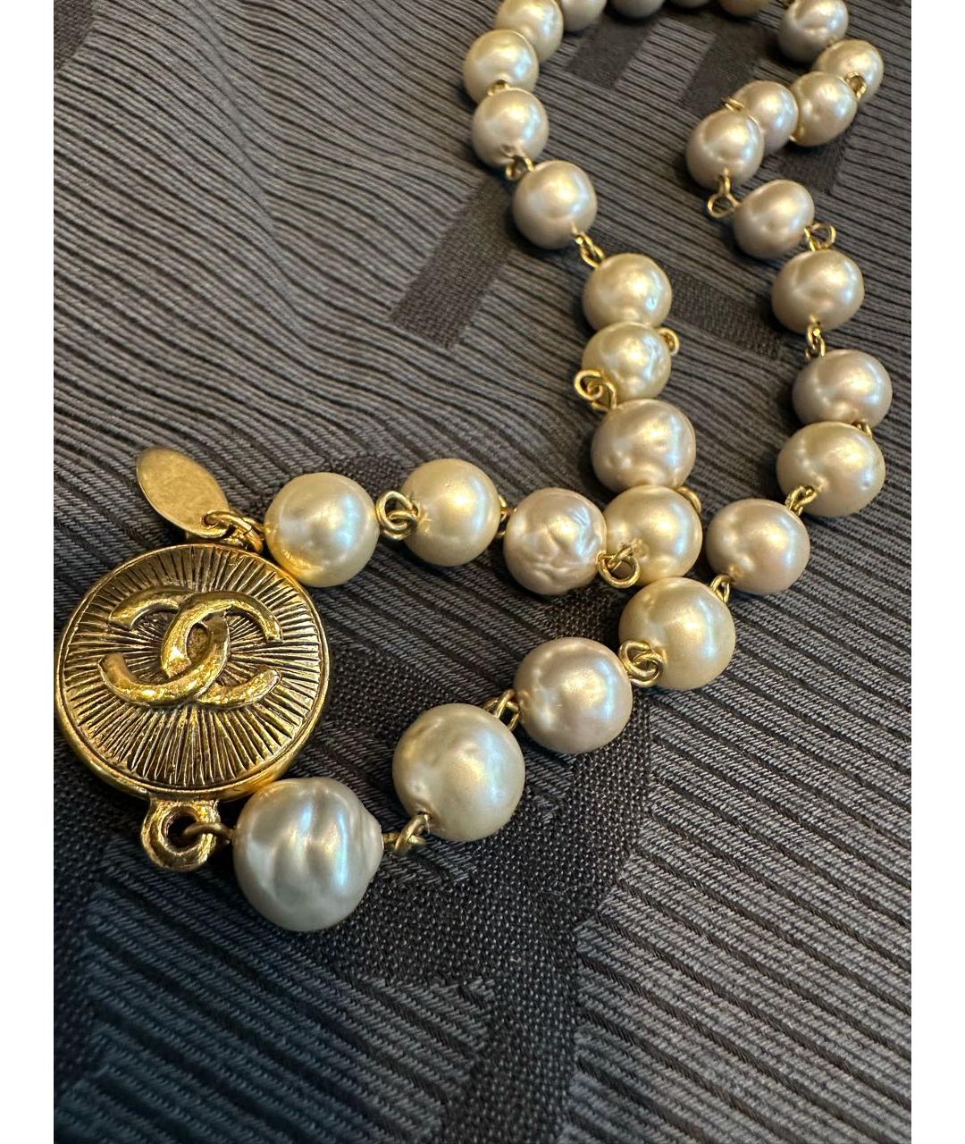 CHANEL Белое колье, фото 7