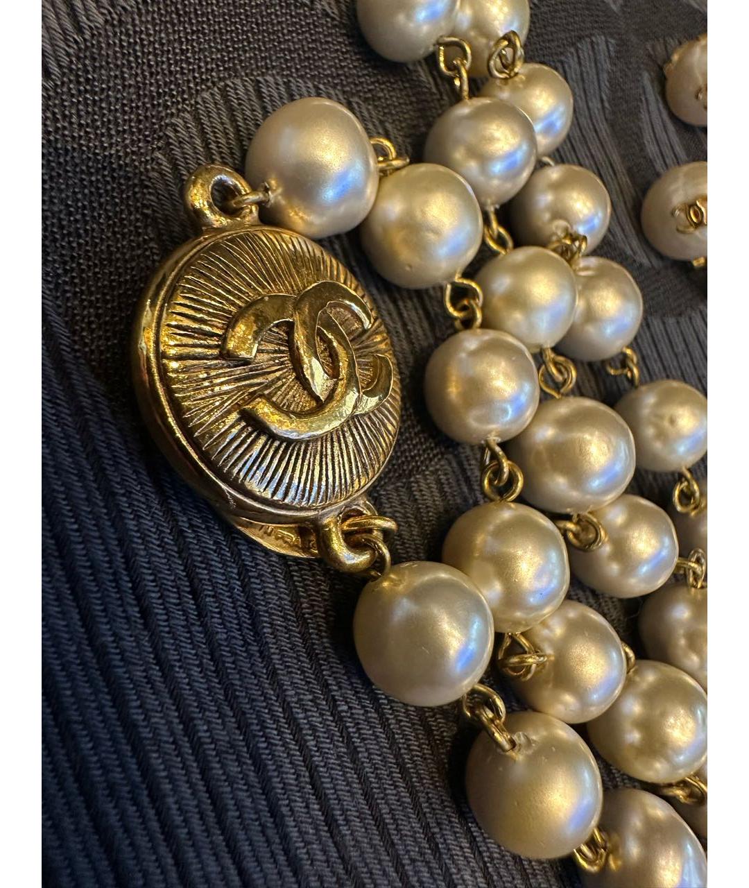 CHANEL Белое колье, фото 5