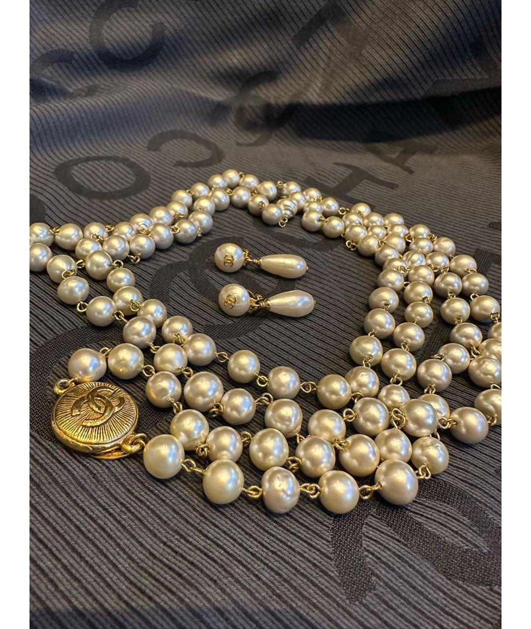 CHANEL Белое колье, фото 6