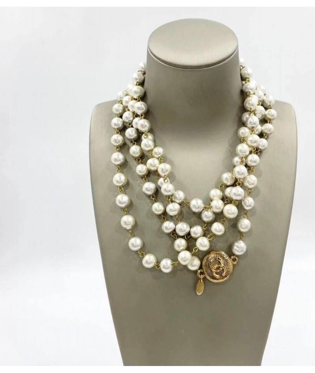 CHANEL Белое колье, фото 9