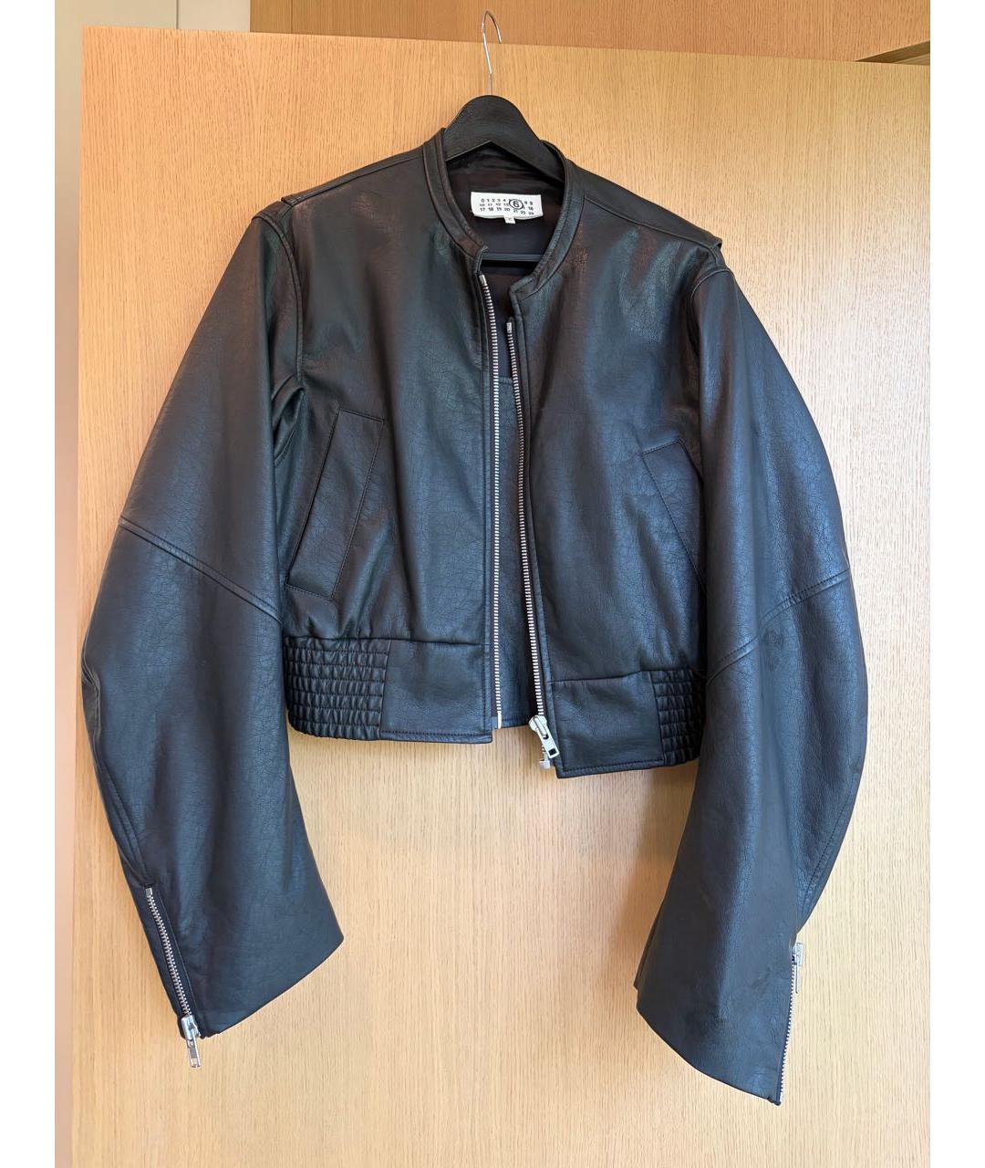 MM6 MAISON MARGIELA Черная полиэстеровая куртка, фото 8