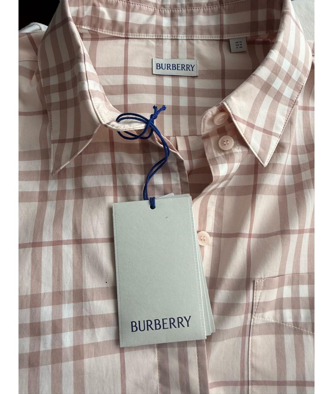 BURBERRY Розовая хлопковая рубашка, фото 3
