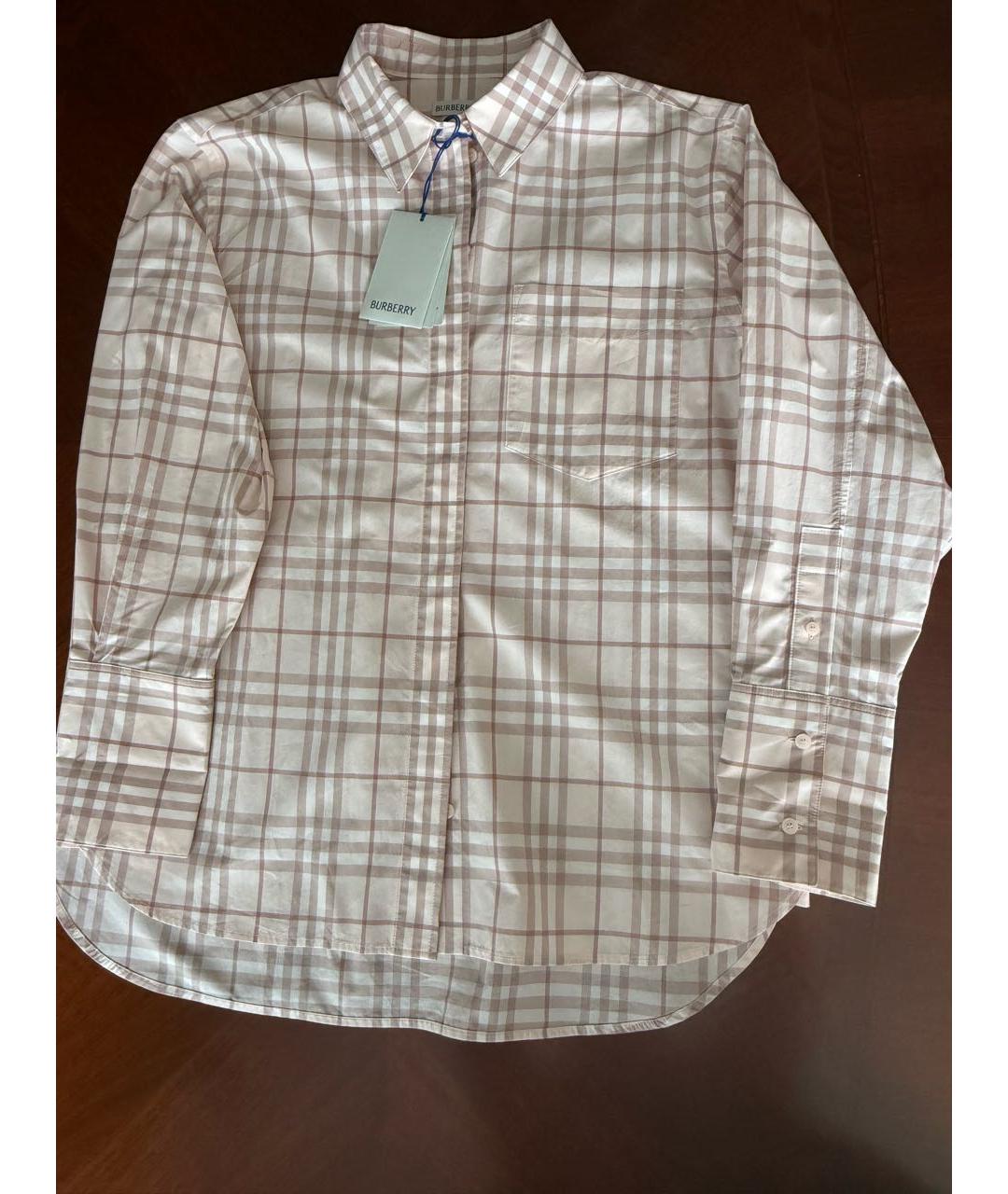 BURBERRY Розовая хлопковая рубашка, фото 6