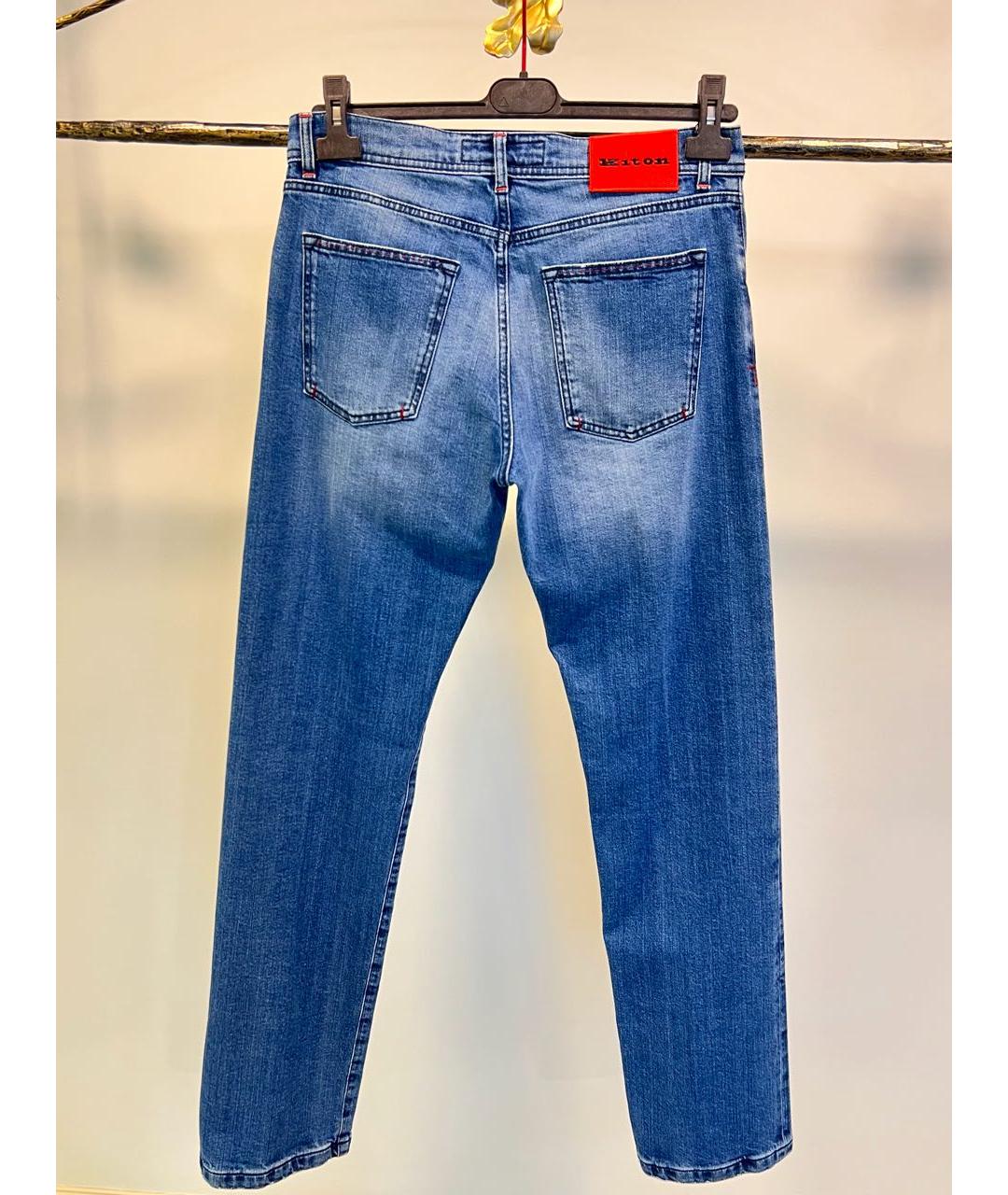 KITON Синие хлопковые джинсы скинни, фото 2