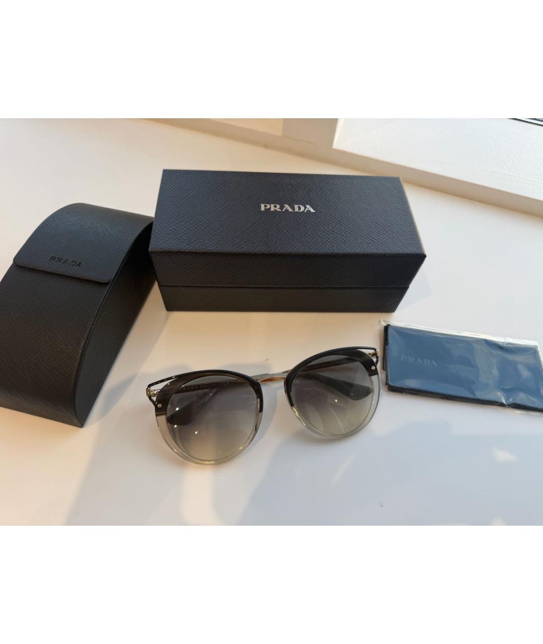PRADA Серые металлические солнцезащитные очки, фото 5