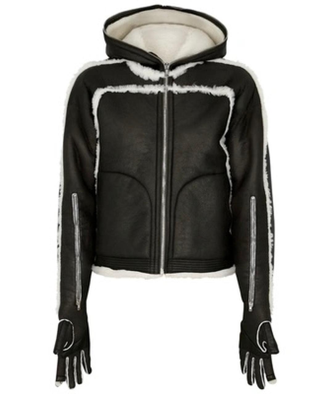 RICK OWENS Черная кожаная дубленка, фото 1