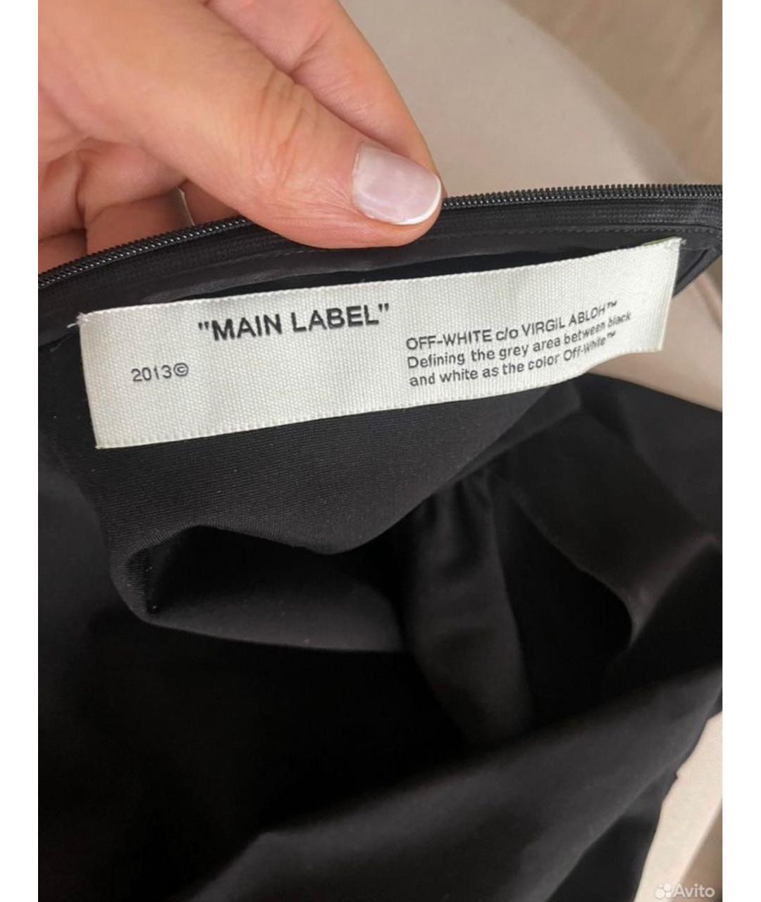 OFF-WHITE Черное вискозное повседневное платье, фото 5