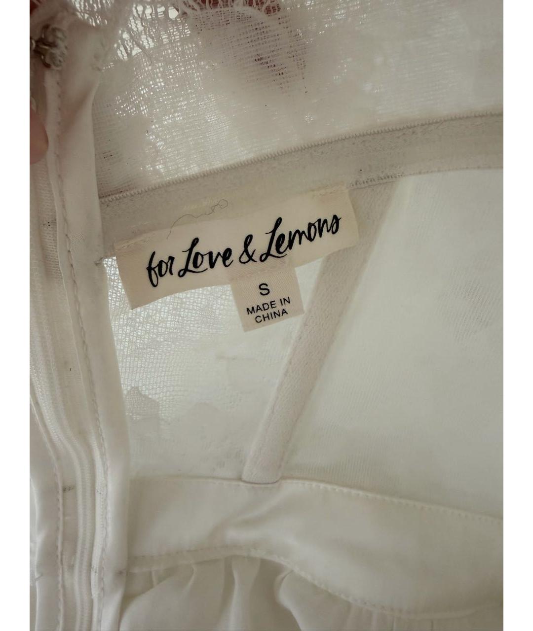 FOR LOVE AND LEMONS Белое полиэстеровое вечернее платье, фото 4
