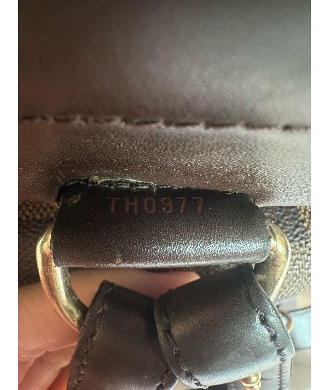 LOUIS VUITTON Коричневый кожаный рюкзак, фото 6
