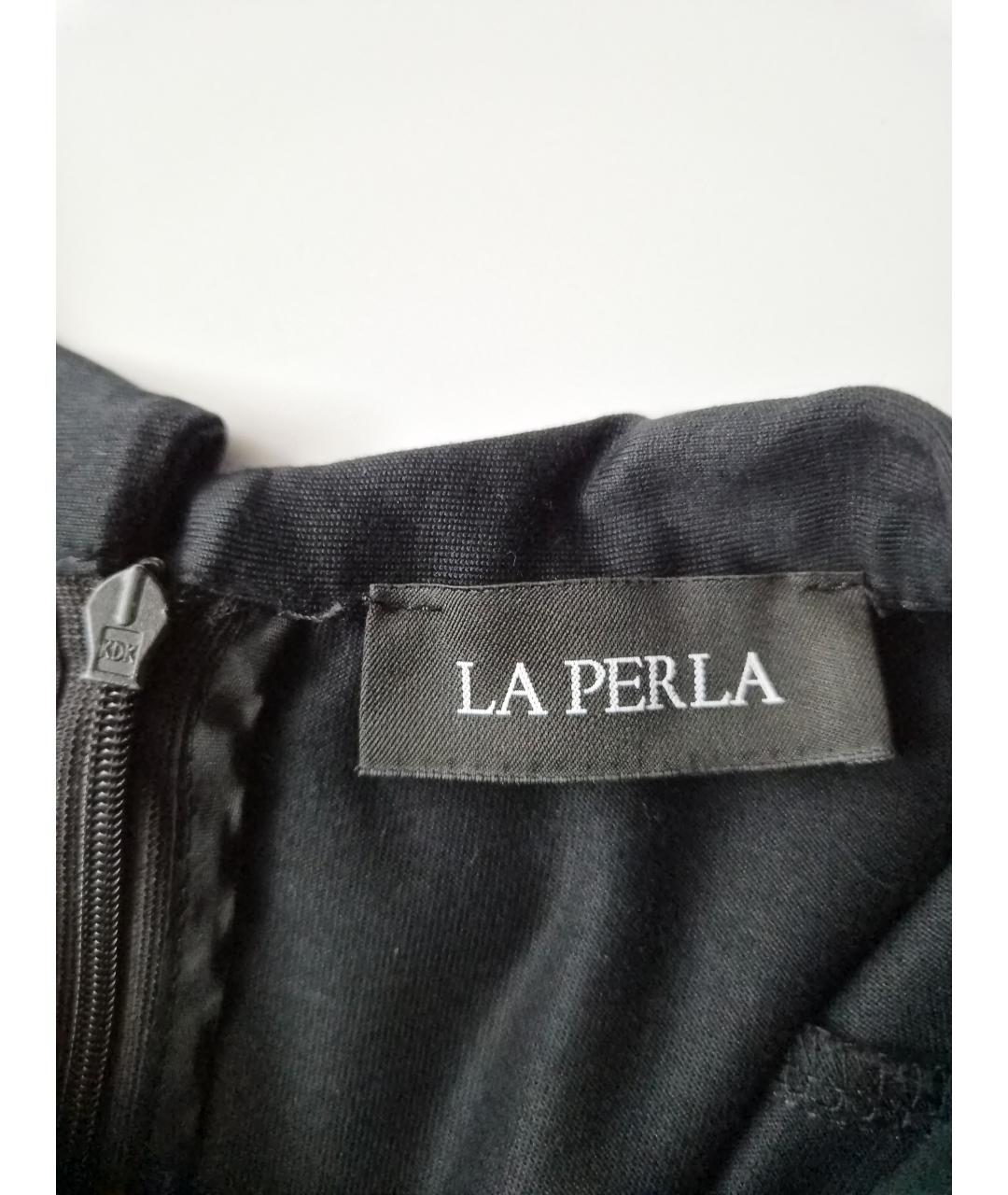 LA PERLA Черное хлопковое повседневное платье, фото 3