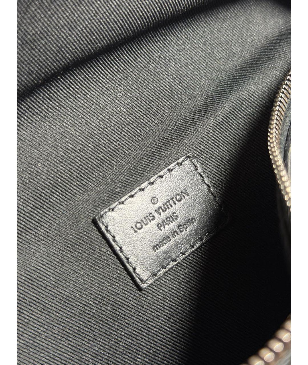 LOUIS VUITTON Антрацитовая поясная сумка из канвы, фото 4
