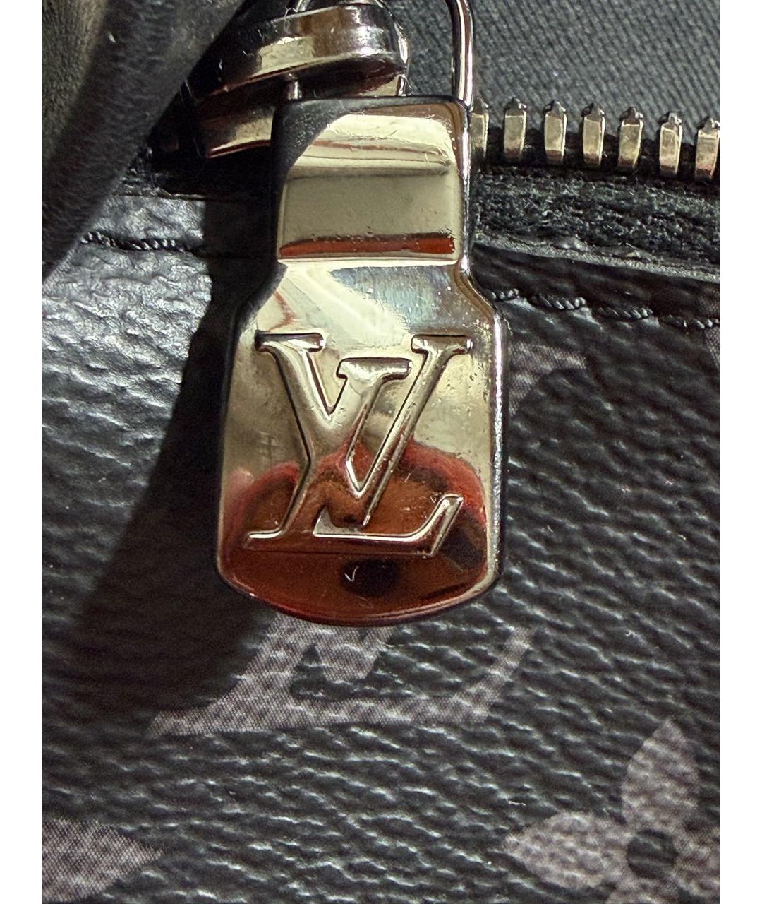 LOUIS VUITTON Антрацитовая поясная сумка из канвы, фото 8