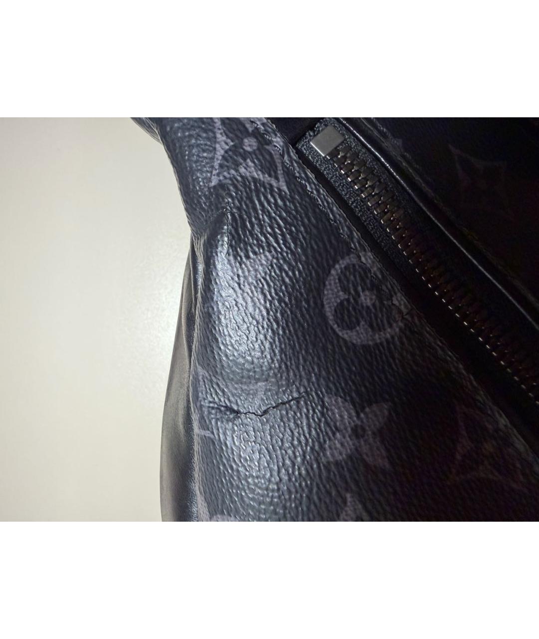 LOUIS VUITTON Антрацитовая поясная сумка из канвы, фото 6