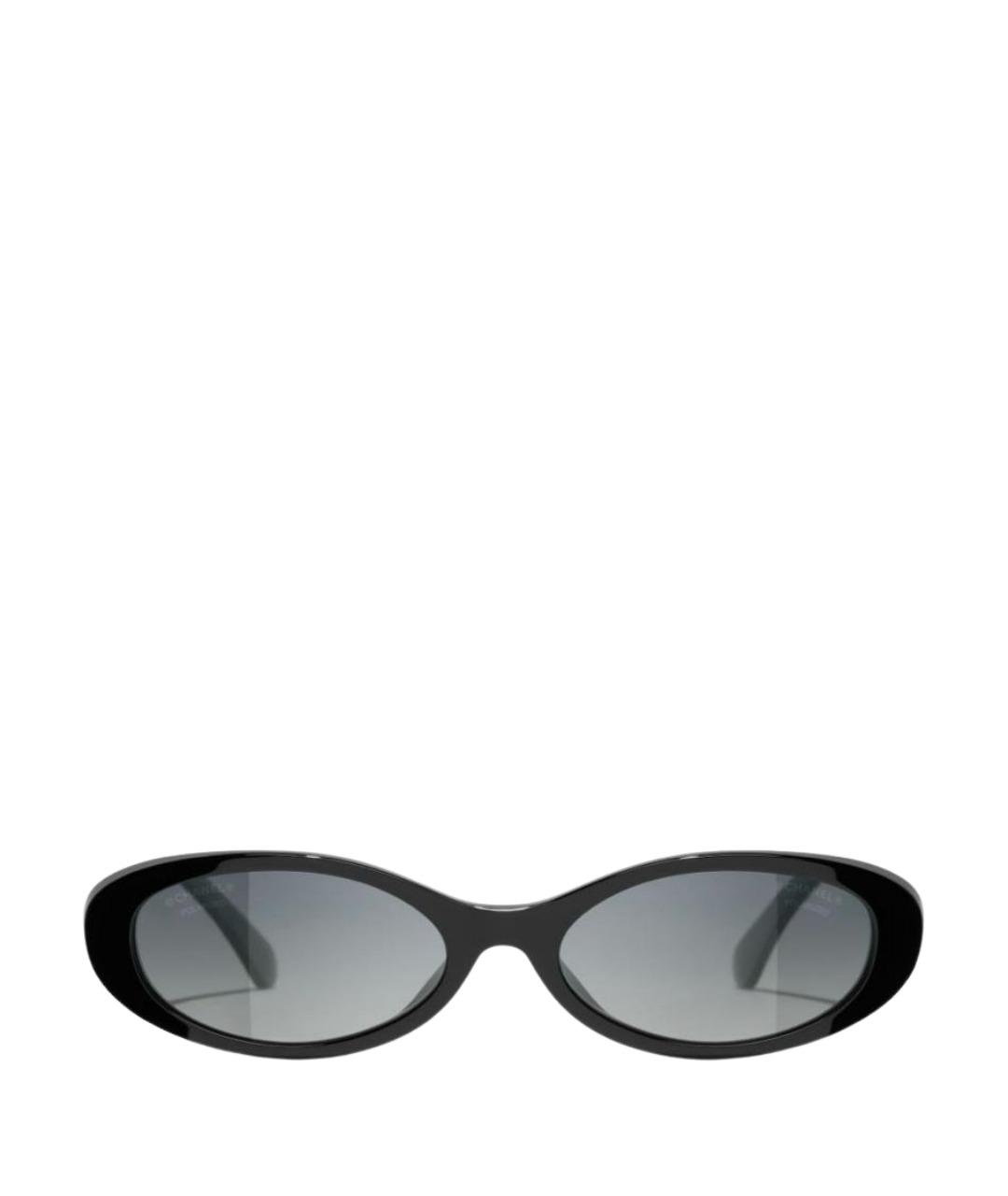 CHANEL Черные пластиковые солнцезащитные очки, фото 1