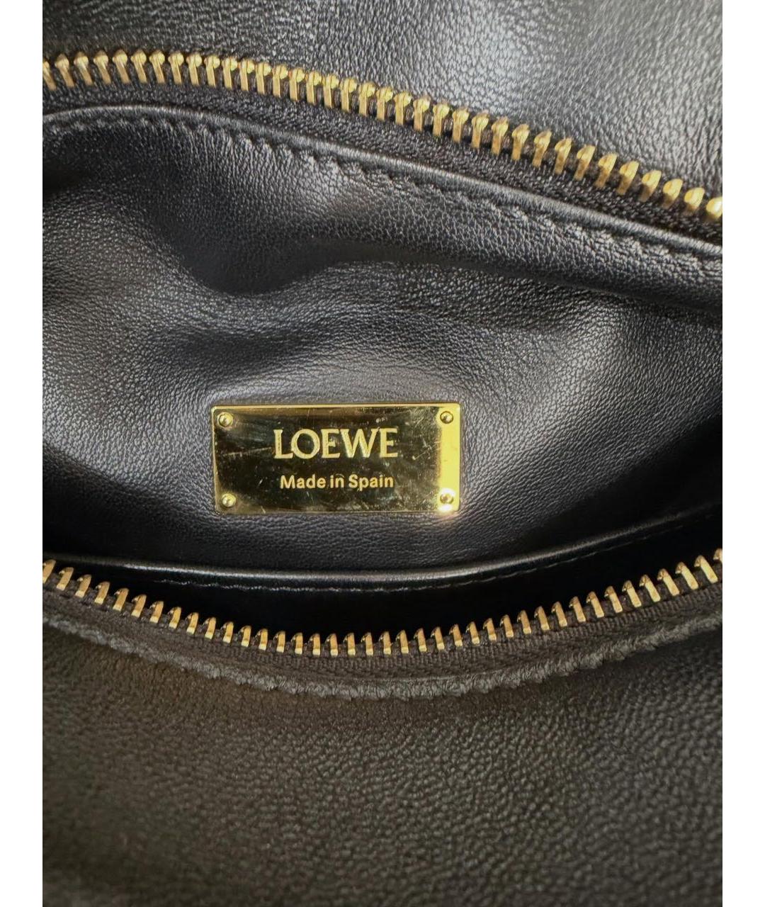 LOEWE Черная кожаная сумка через плечо, фото 4