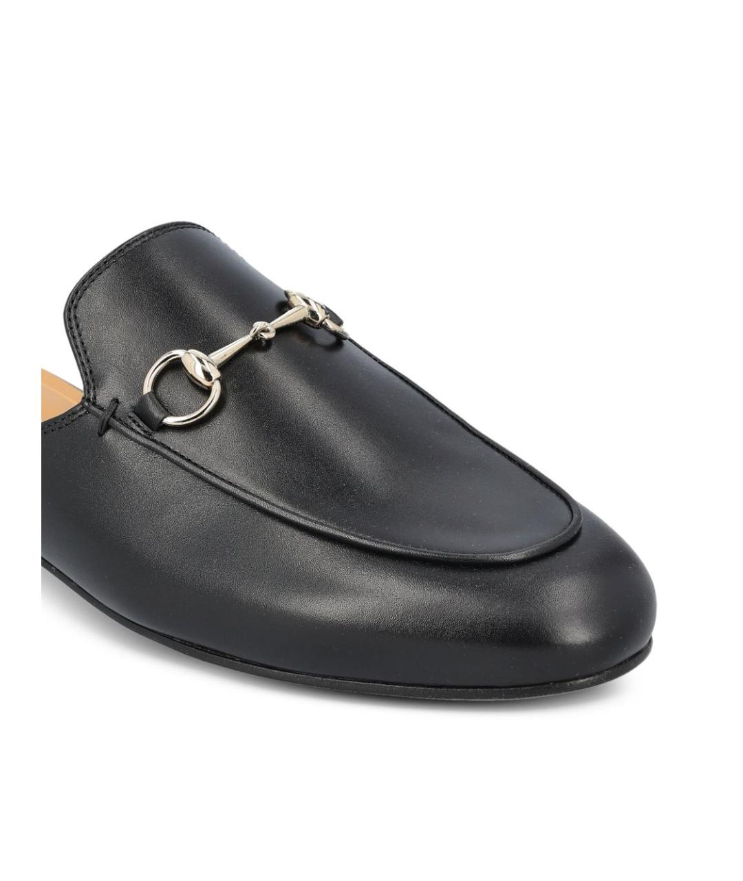 GUCCI Черные кожаные мюли, фото 4