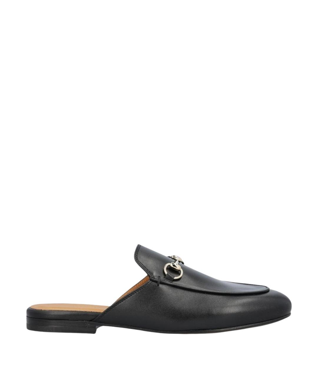 GUCCI Черные кожаные мюли, фото 1