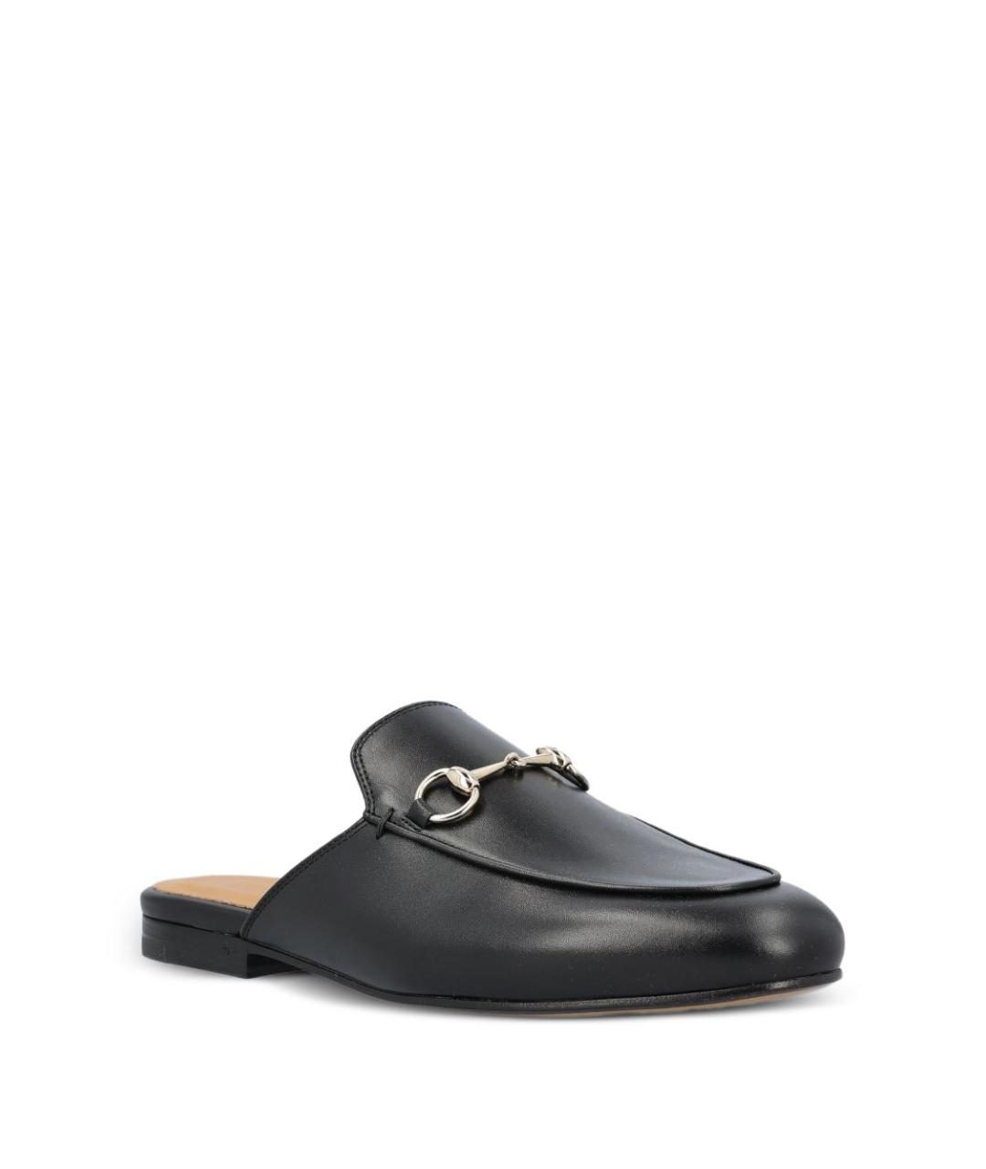 GUCCI Черные кожаные мюли, фото 2