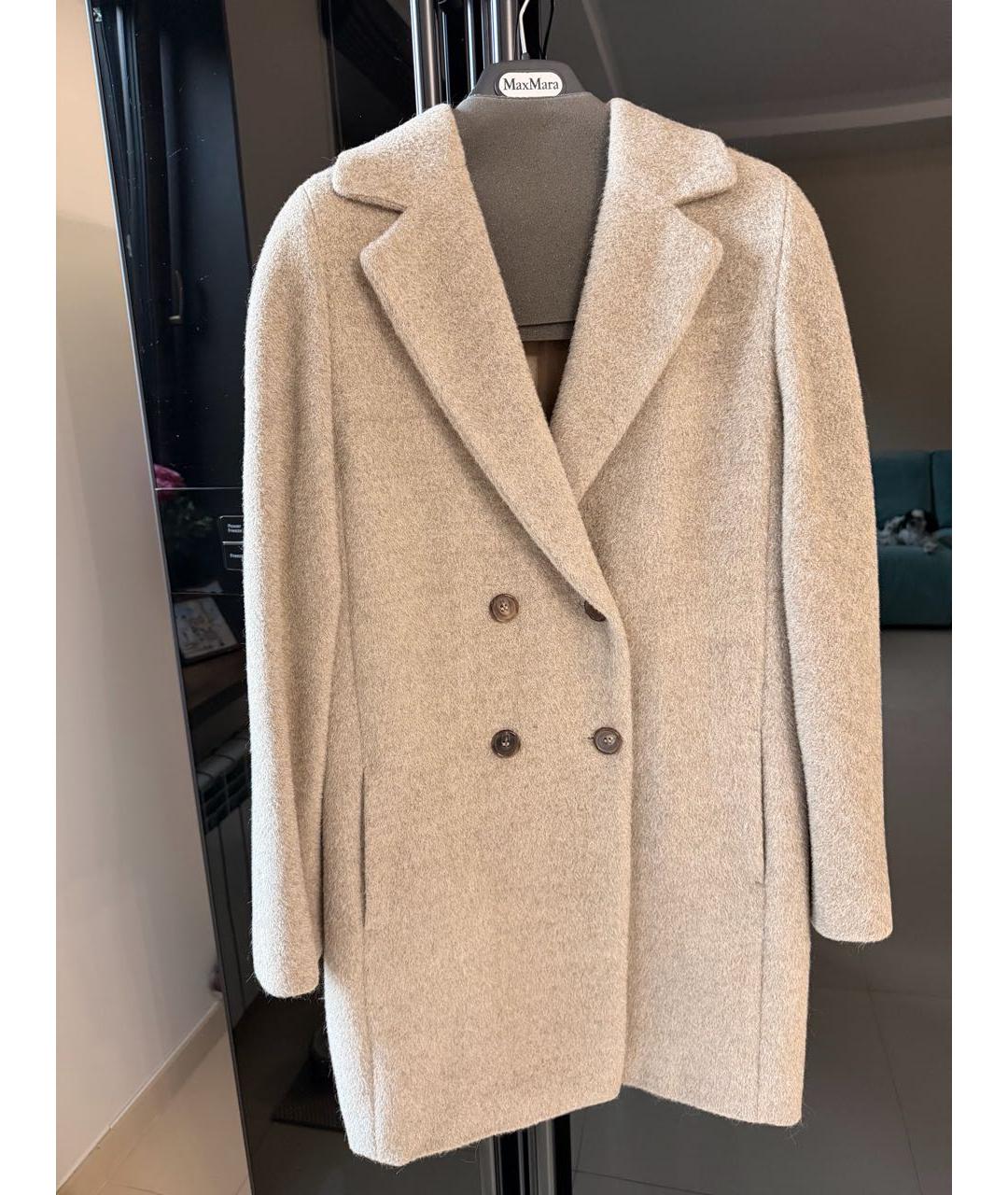 'S MAX MARA Бежевое пальто, фото 5