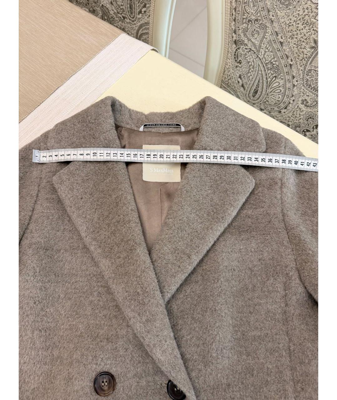 'S MAX MARA Бежевое пальто, фото 8