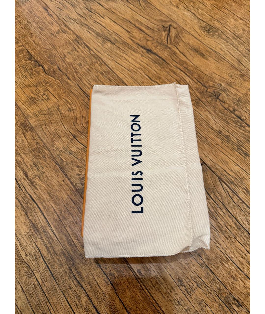LOUIS VUITTON Черный кожаный кошелек, фото 6
