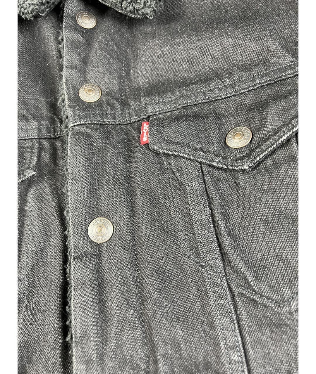 LEVI'S Черная хлопковая куртка, фото 4