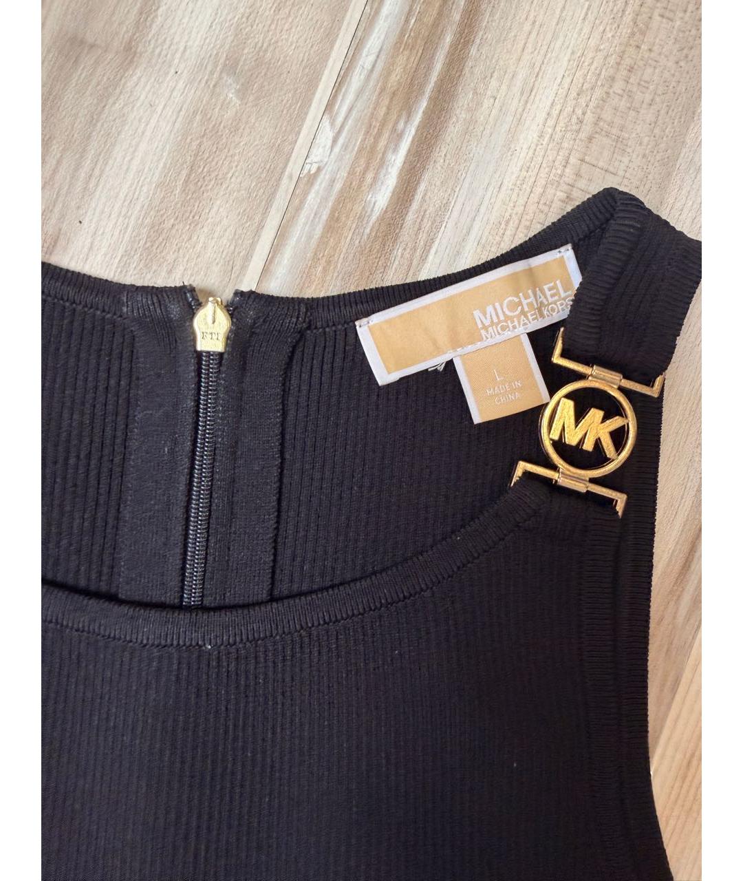 MICHAEL KORS Черное вискозное коктейльное платье, фото 3