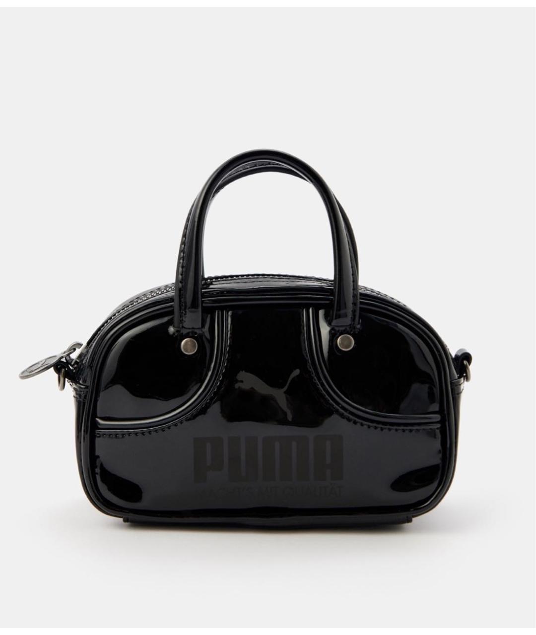 PUMA Черная сумка с короткими ручками из искусственной кожи, фото 6