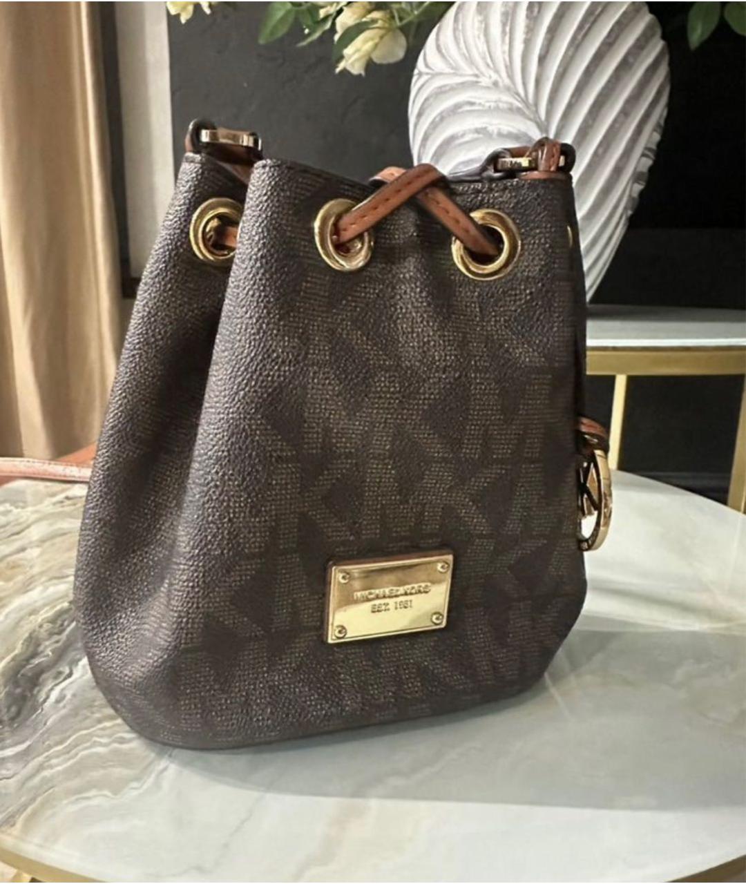 MICHAEL KORS Коричневая кожаная сумка через плечо, фото 2