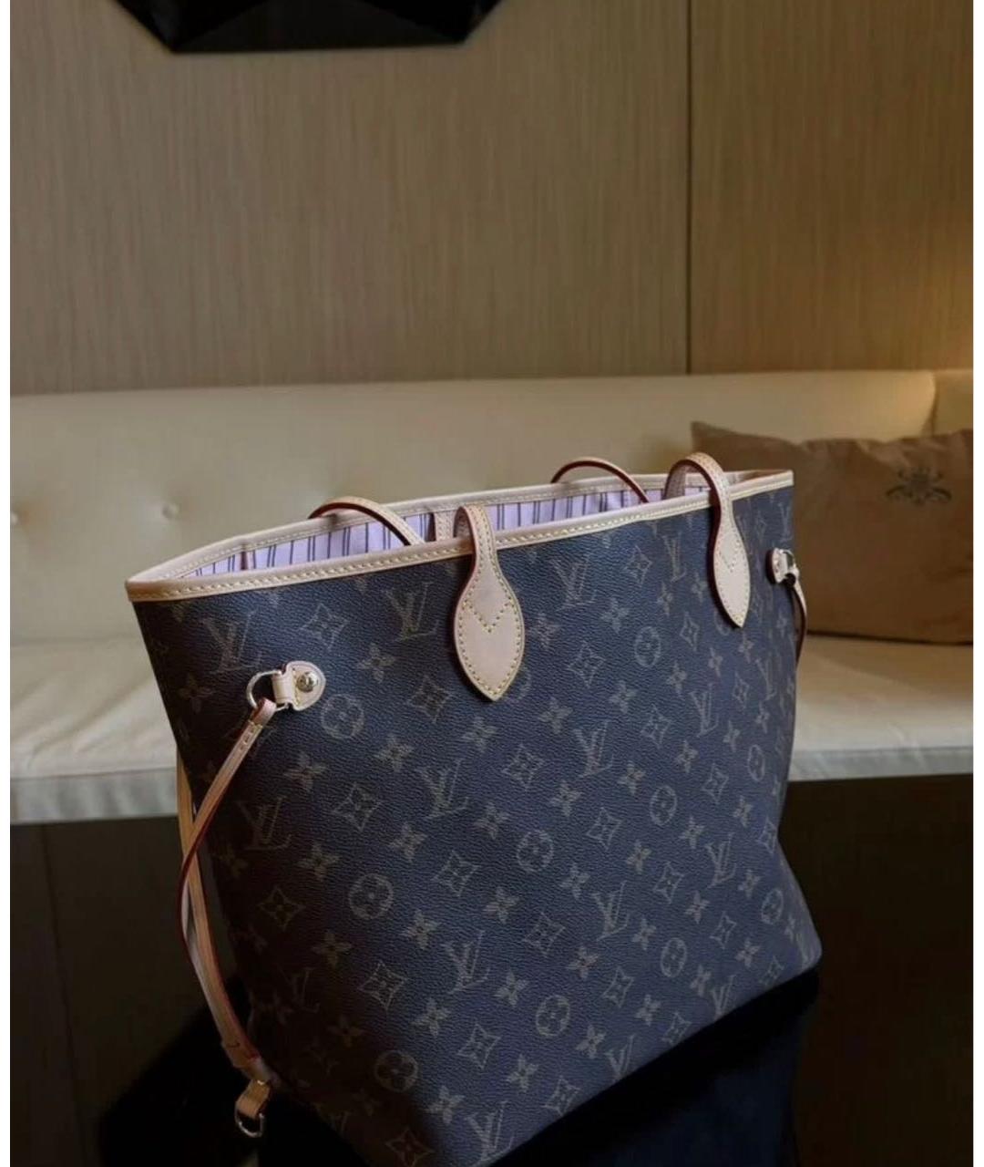 LOUIS VUITTON Коричневая сумка тоут из канвы, фото 3