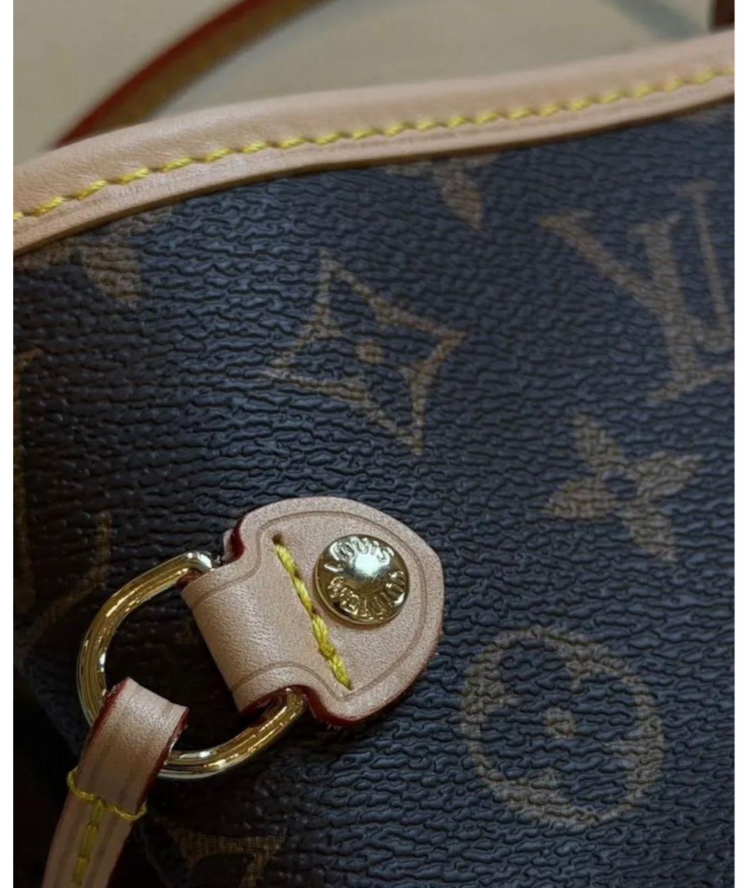 LOUIS VUITTON Коричневая сумка тоут из канвы, фото 8