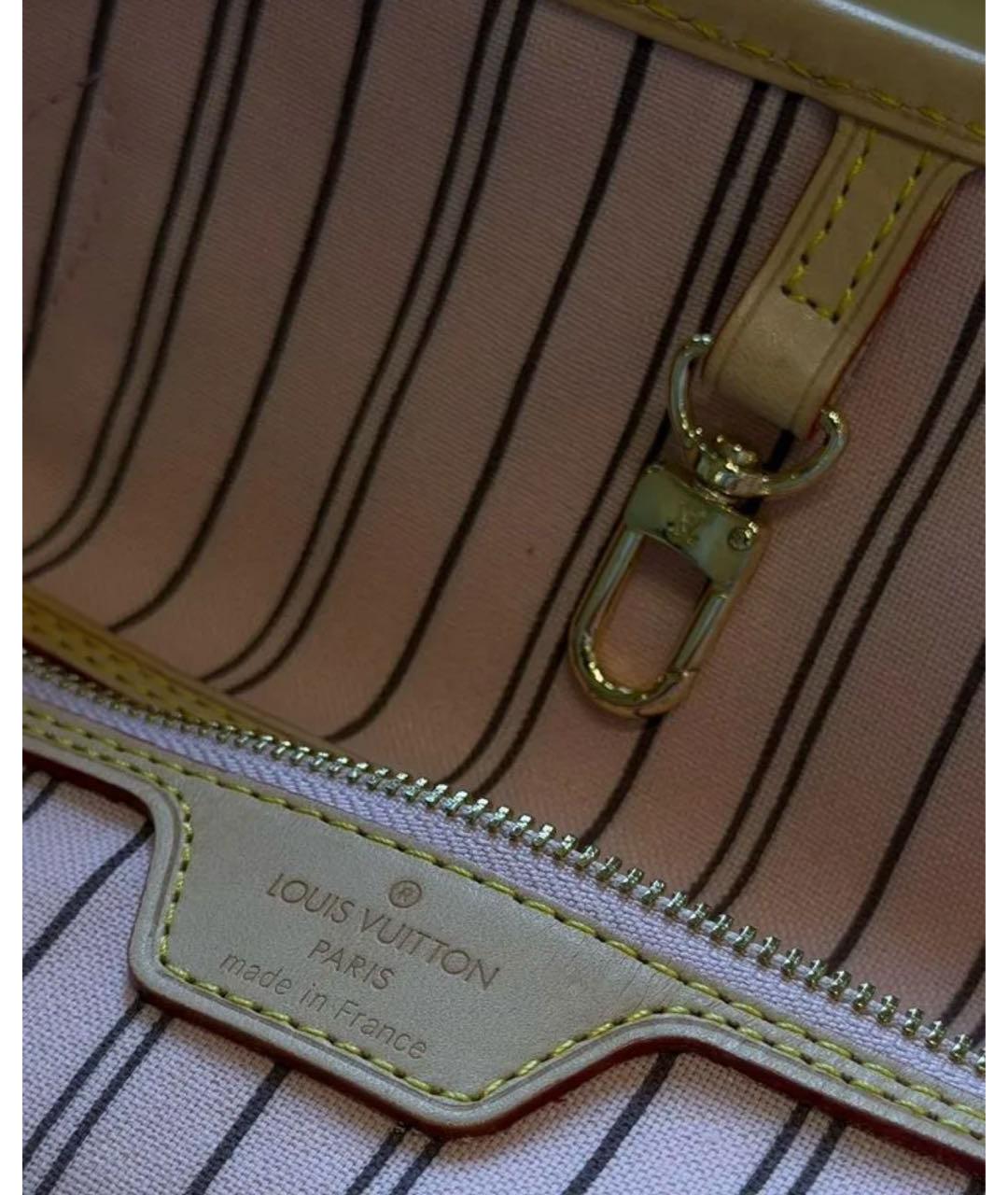 LOUIS VUITTON Коричневая сумка тоут из канвы, фото 6