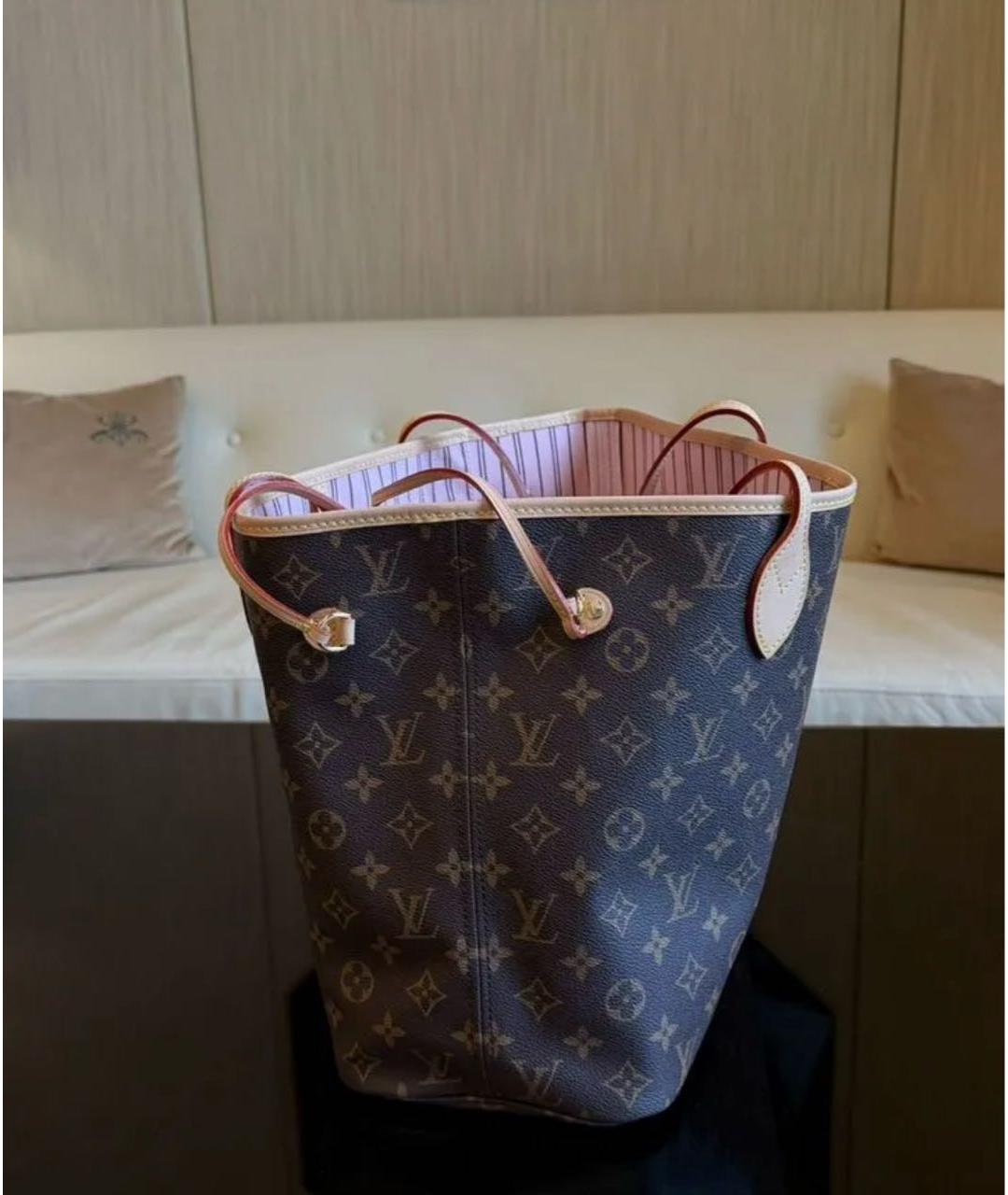 LOUIS VUITTON Коричневая сумка тоут из канвы, фото 2