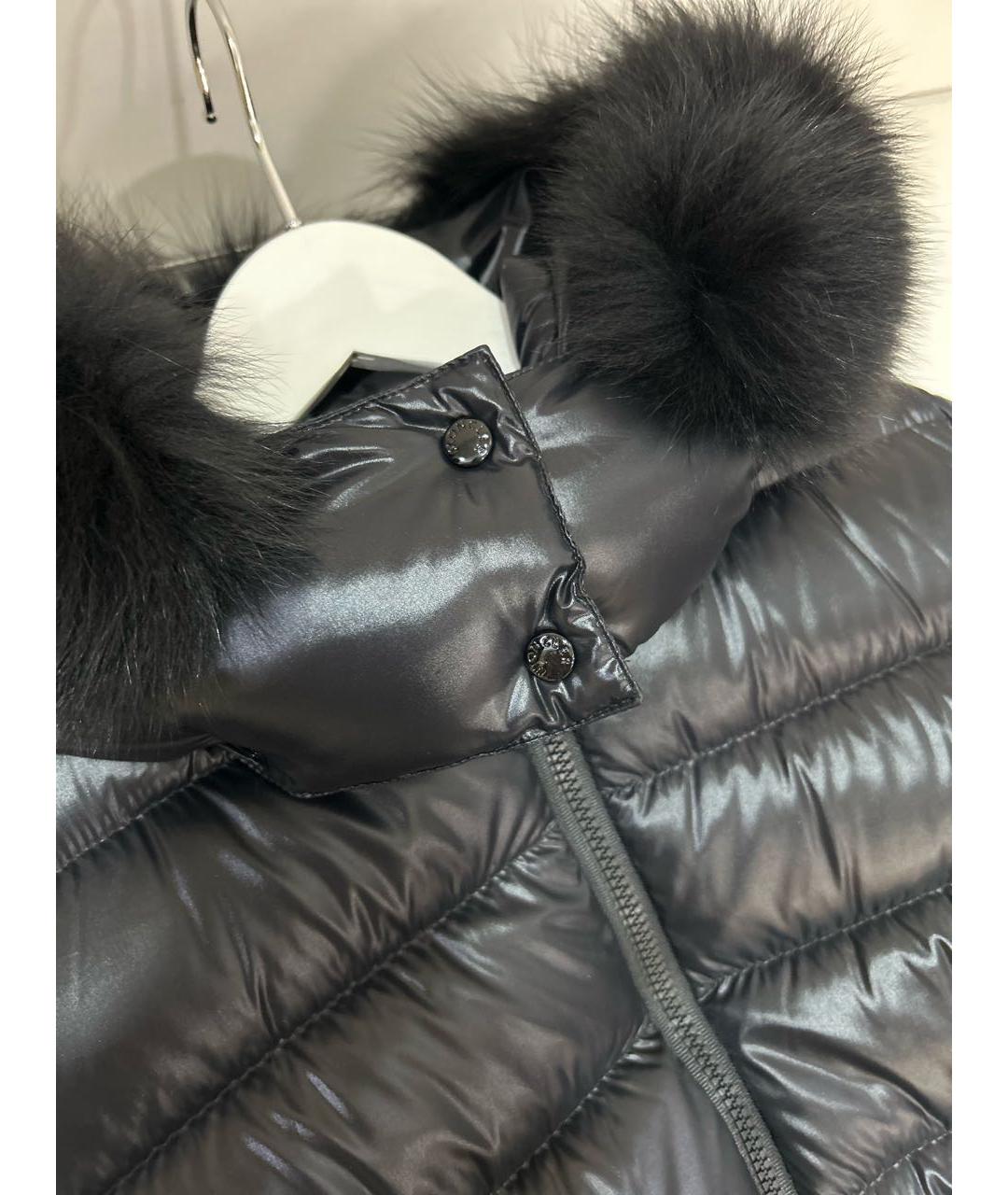 MONCLER Черный пуховик, фото 4
