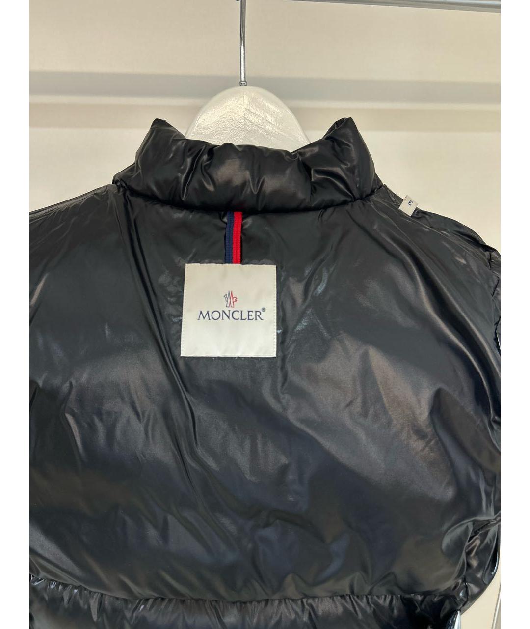 MONCLER Черный пуховик, фото 3