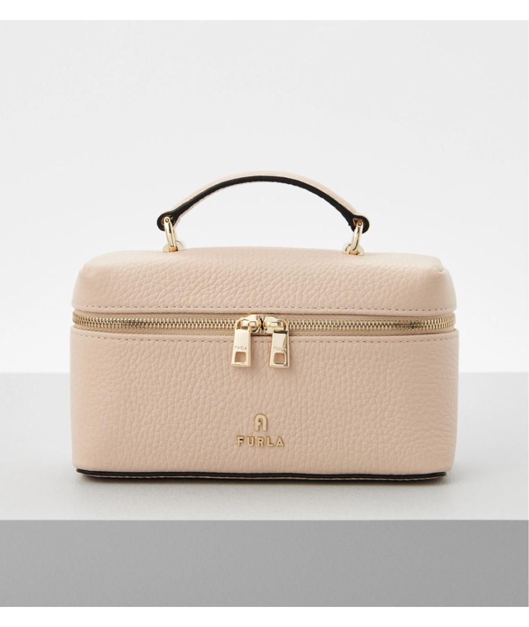 FURLA Розовая кожаная сумка через плечо, фото 9