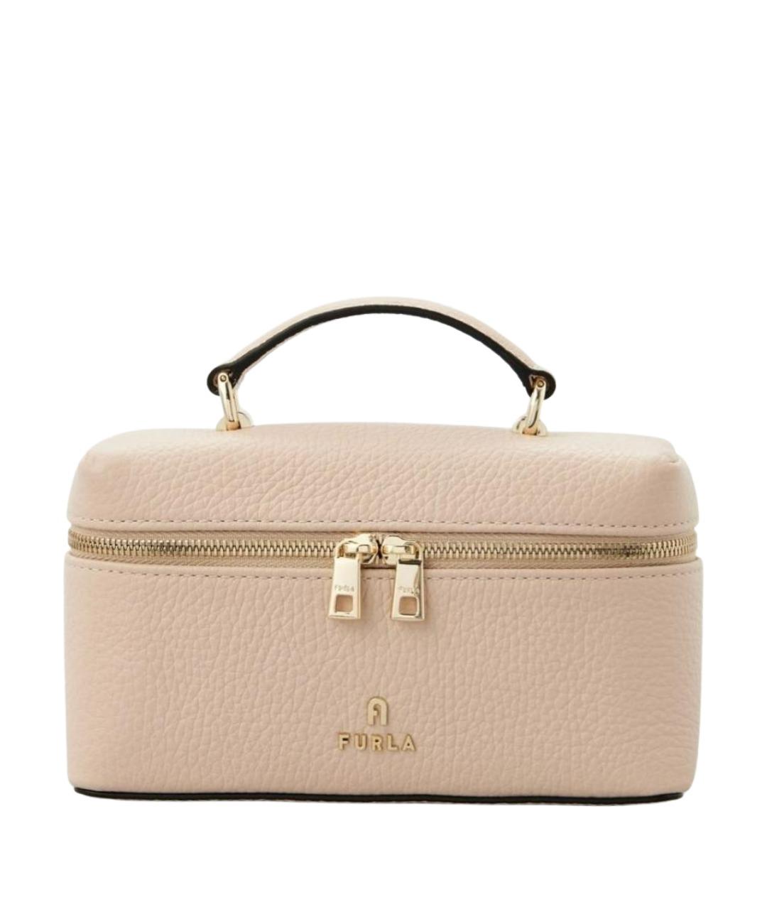 FURLA Розовая кожаная сумка через плечо, фото 1