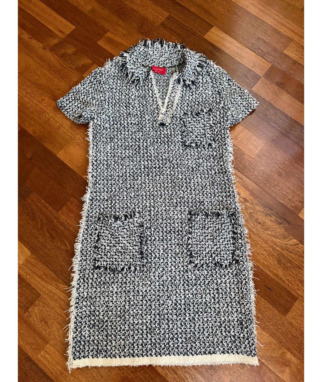 LANVIN Мульти хлопковое повседневное платье, фото 5