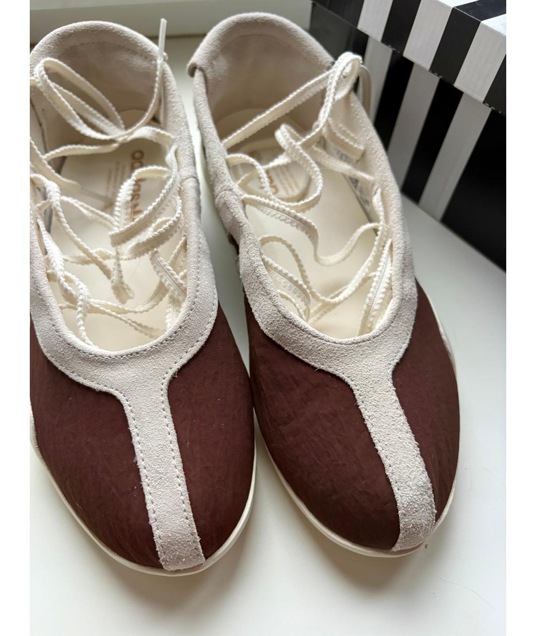 ADIDAS Коричневые текстильные балетки, фото 2