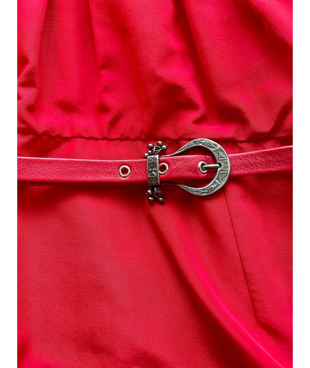 CHRISTIAN DIOR Красное хлопковое коктейльное платье, фото 6