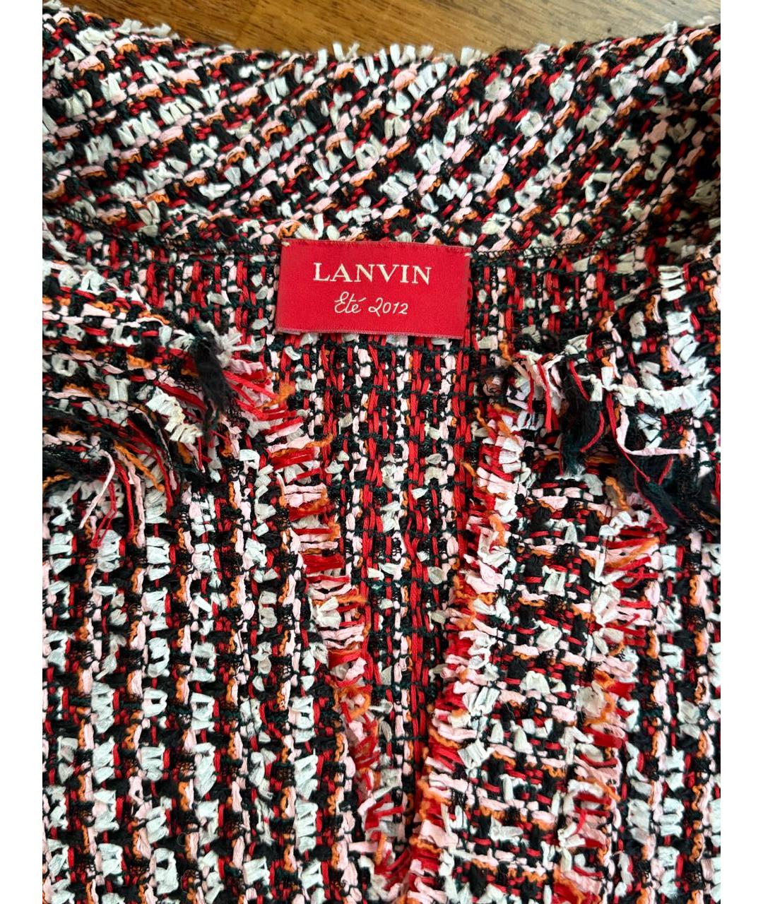 LANVIN Мульти хлопковое повседневное платье, фото 3