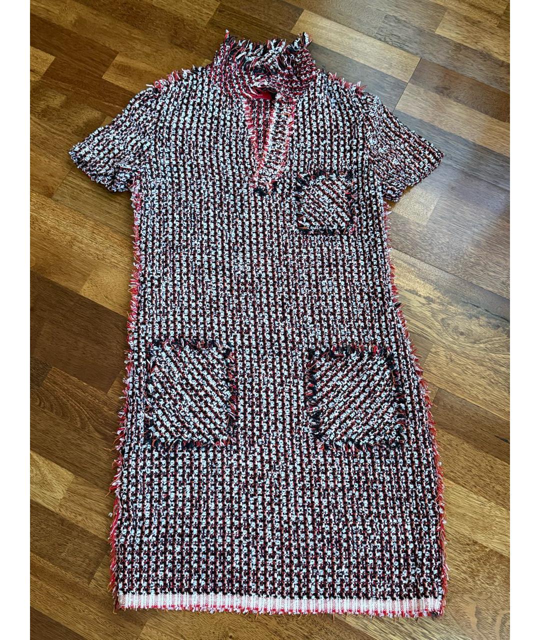 LANVIN Мульти хлопковое повседневное платье, фото 5