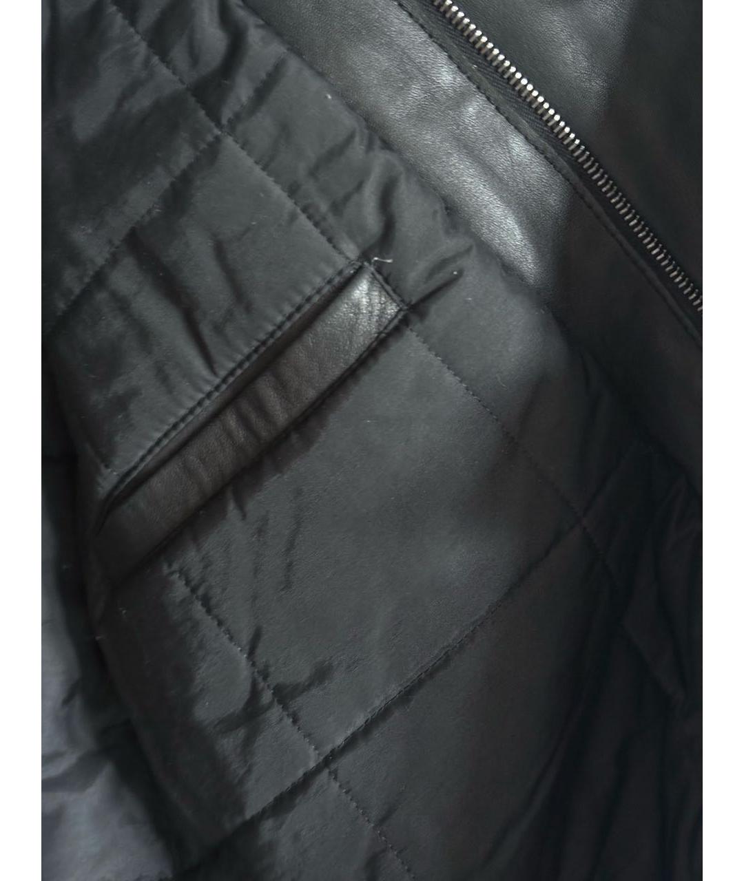 GIORGIO ARMANI Черная кожаная куртка, фото 6