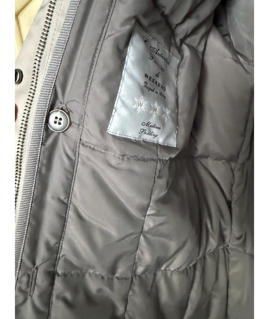 WEEKEND MAX MARA Серая полиэстеровая куртка, фото 4